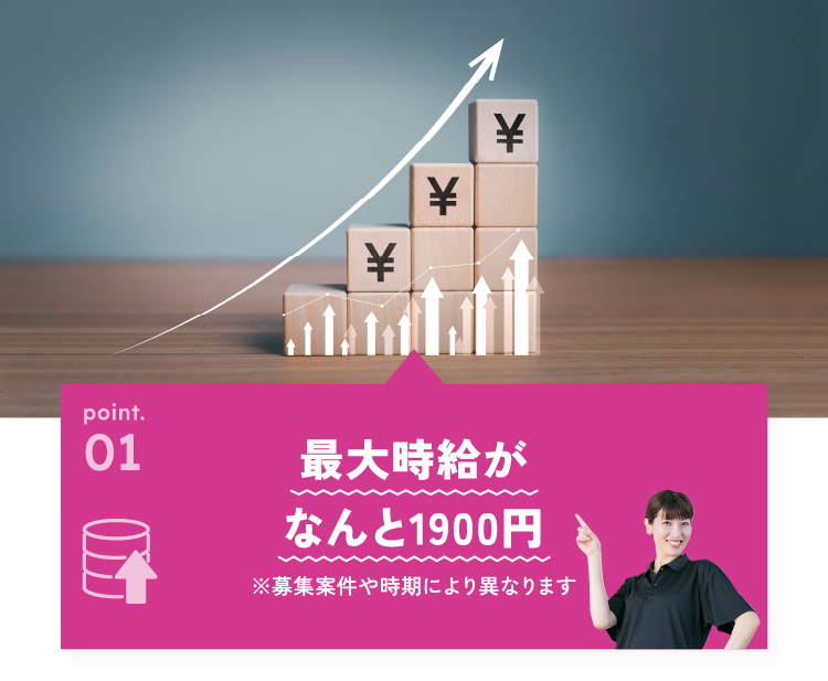 最大時給がなんと1900円